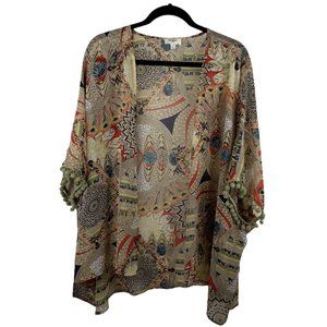 Women’s S/M Umgee Bohemian Kimono Sheer Cardigan